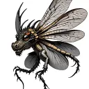 steampunk dragon fly tattoo design idea