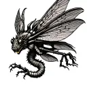 steampunk dragon fly tattoo design idea