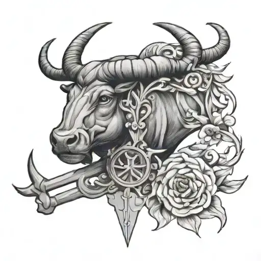 Taurus and Libra  tattoo design idea