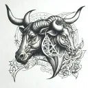Taurus and Libra  tattoo design idea