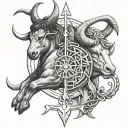 Taurus and Libra  tattoo design idea