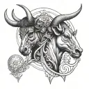 Taurus and Libra  tattoo design idea