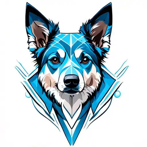 a blue healer tattoo design idea
