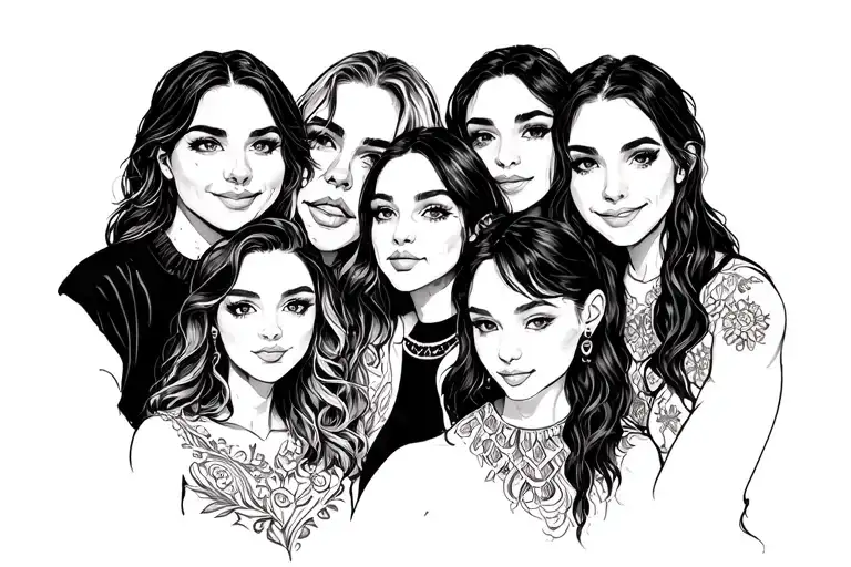 Group Of Friends tattoo design idea