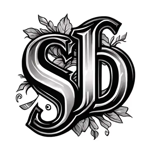 Create a hyper realistic tattoo for a man's shoulder that contains the letters S and D, also a music reference and Irish tattoo design idea