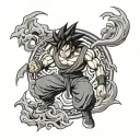 Goku go kanji symbols tattoo design idea