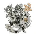 Goku go kanji symbols tattoo design idea