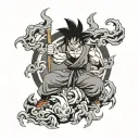 Goku go kanji symbols tattoo design idea