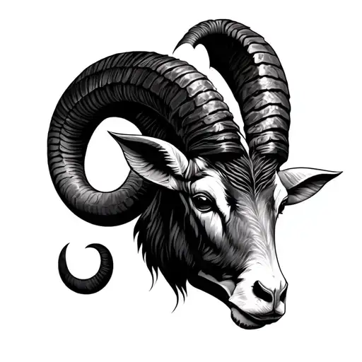 The protective ram of a Capricorn of a Gemini and a Sagittarius tattoo design idea