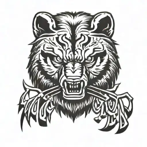 Michigan logo and a wolverine tattoo design idea