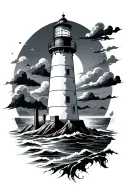 Lighthouse tattoo design idea