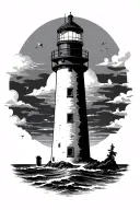 Lighthouse tattoo design idea