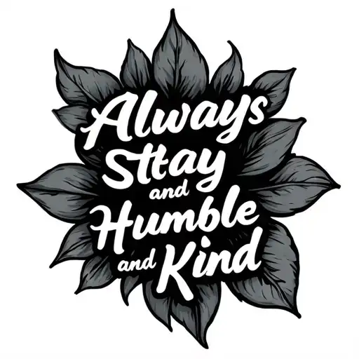always stay humble and kind tattoo design idea