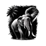 Elephant tattoo design idea
