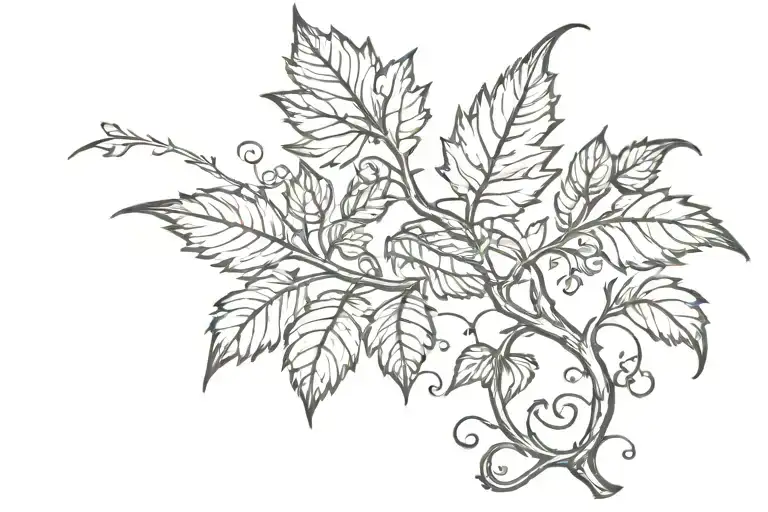 Vine tattoo design idea