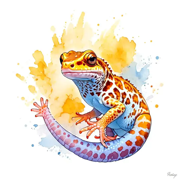 Leopard Gecko tattoo design idea