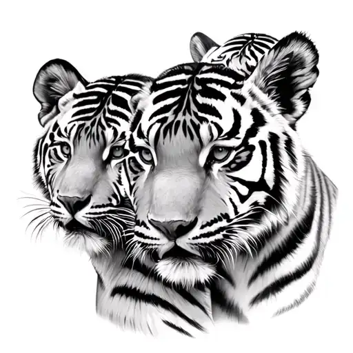 3 Tiger Cubs tattoo design idea