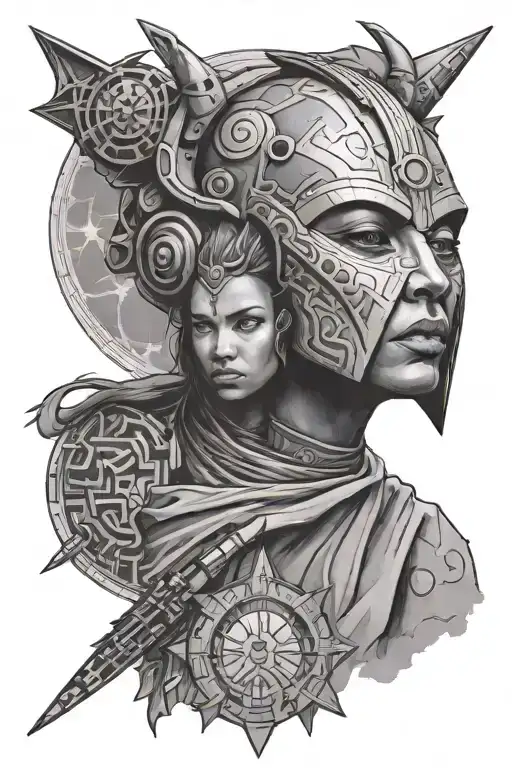 Ashoka tano star wars tattoo design idea