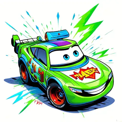 lightening McQueen and buzz light year tattoo design idea