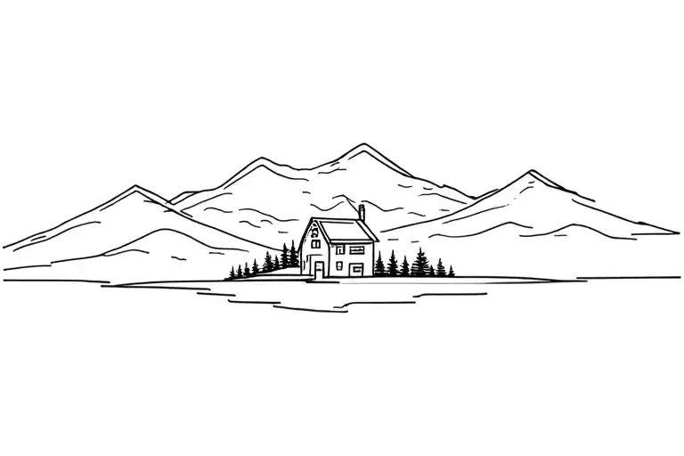 aurora borealis as a home tattoo design idea