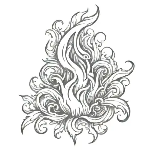 fire tattoo design idea
