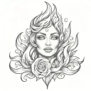 fire tattoo design idea