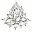 fire tattoo design idea