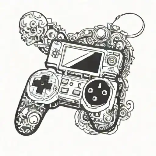 a normal playstation portable tattoo design idea