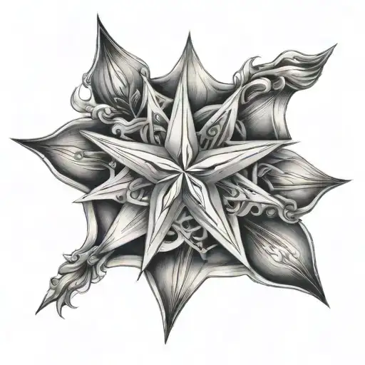 arvwn's evening star tattoo design idea