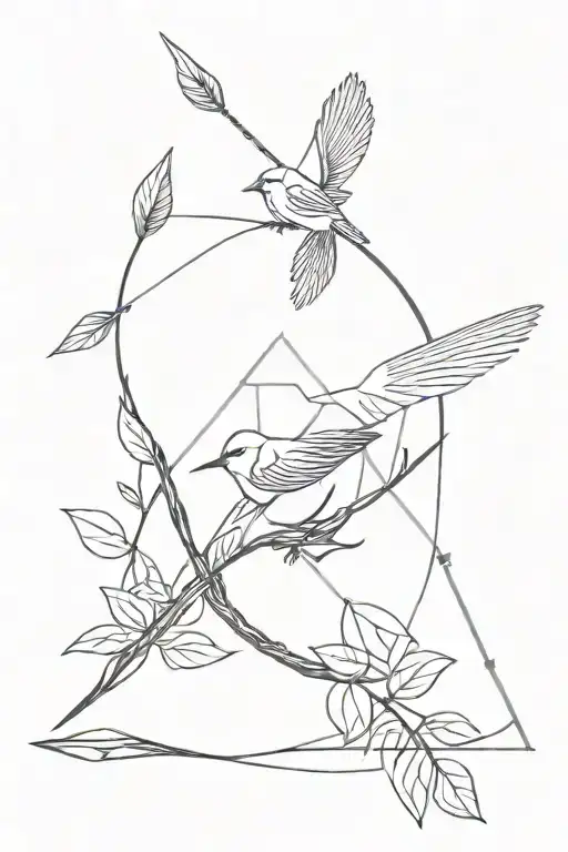 Bow, arrow and one wren sitting one tattoo design idea