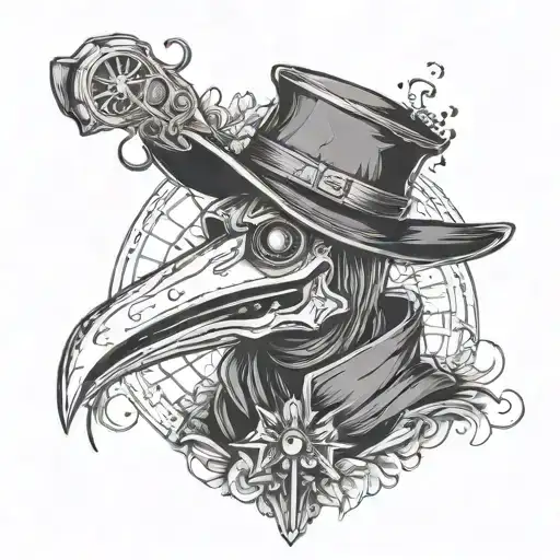 plague doctor tattoo design idea
