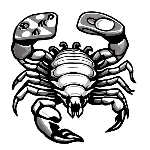 scorpion symbols Cash money dice drugs weed symbols the Monopoly guy symbol  tattoo design idea