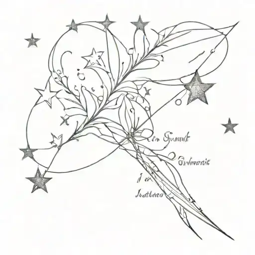 the phrase "made of stardust and poetry" tattoo design tattoo design idea
