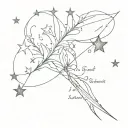 the phrase "made of stardust and poetry" tattoo design tattoo design idea