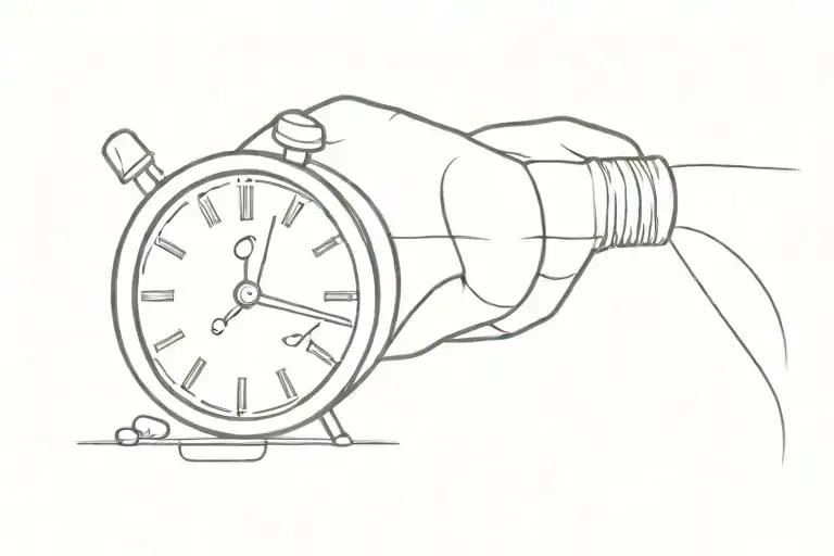 Addiction, Alkohol, Limit, Time hurts you! Pain tattoo design idea