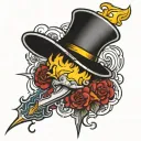 lucky lightning tattoo design idea