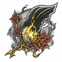 lucky lightning tattoo design idea