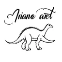 dino name line art tattoo design idea
