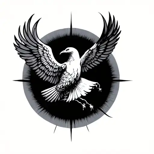 A tattoo design to be made on the forearm, depicting freedom, eternity, goodness, beauty and power, adorned with divine  tattoo design idea