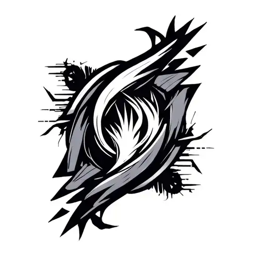 cyber sigilism tricep tattoo tattoo design idea