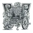 The word power, and the letter p should be in the design of a wheelchair logo tattoo design idea