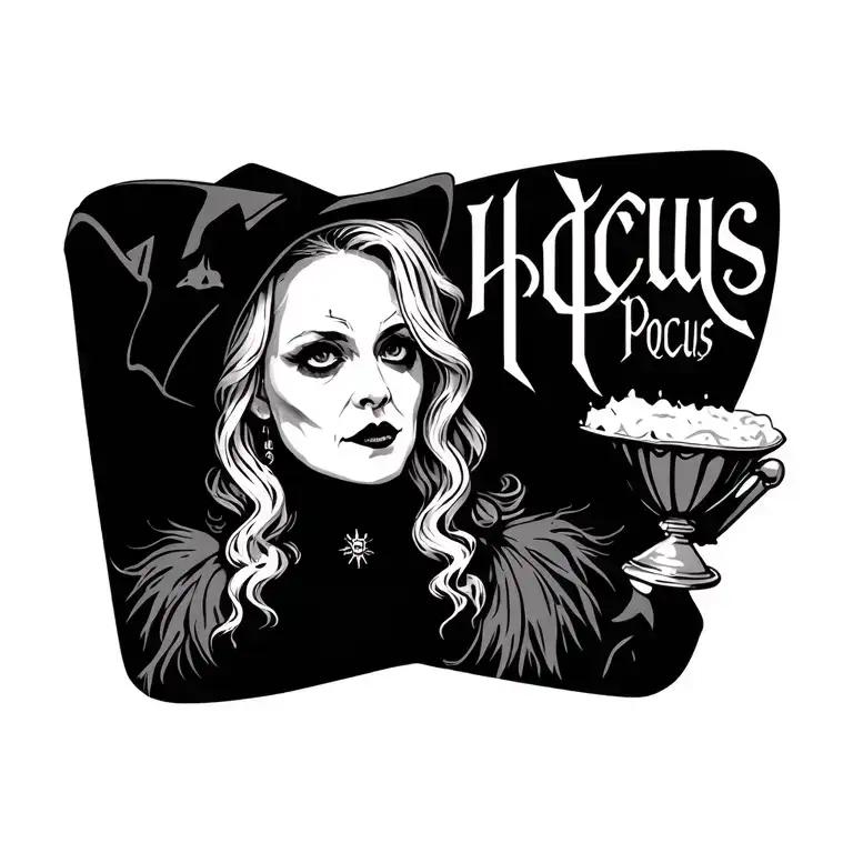 hocus pocus tattoo design idea