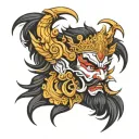 king ravana ten heads tattoo design idea