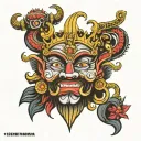 king ravana ten heads tattoo design idea