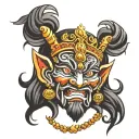 king ravana ten heads tattoo design idea