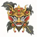 king ravana ten heads tattoo design idea