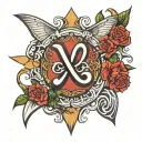 XO zymbol tattoo design idea