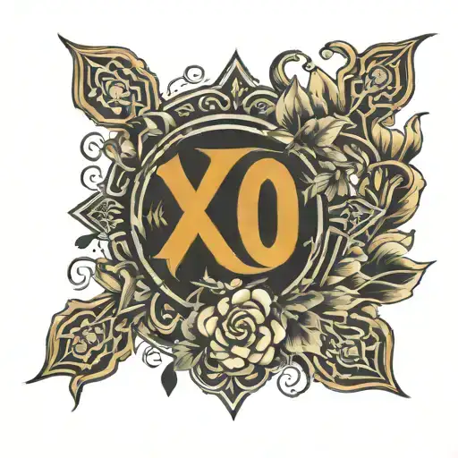 XO zymbol tattoo design idea