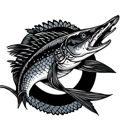 pike tattoo design idea