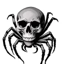 Skull Spider tattoo design idea